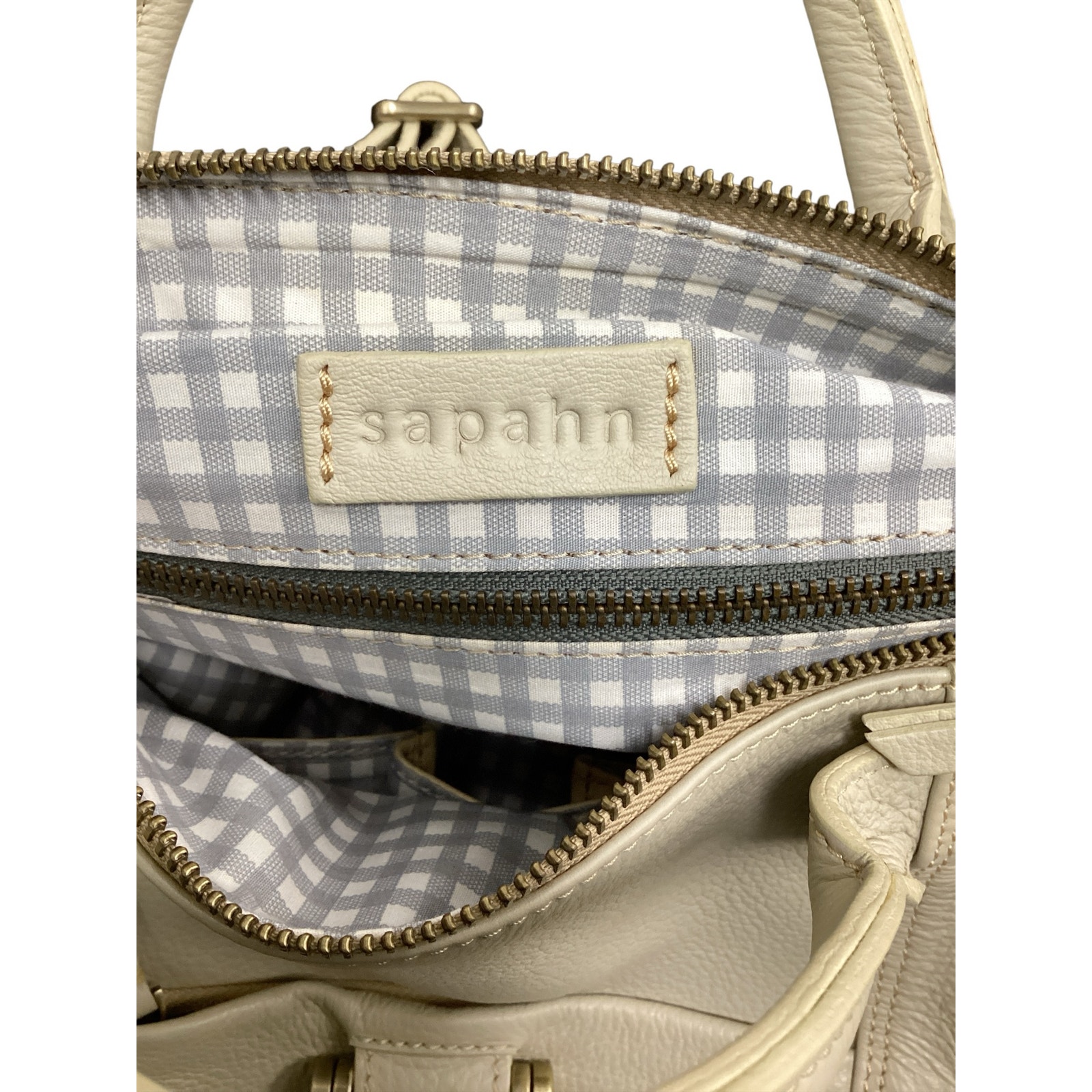 Never Used Sapahn Purse Women’s 1 Size Linda Jean Pebbled Leather Handles &Strap — image 8 of 8
